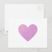 Carte Postale Dégradé de couleur de cœur ombré texture texturée (Devant / Derrière)