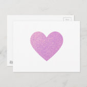 Carte Postale Dégradé de couleur de cœur simple Texture texturée (Devant / Derrière)