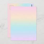 Carte Postale dégradé de couleur pastel (Devant / Derrière)