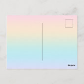 Carte Postale dégradé de couleur pastel (Dos)