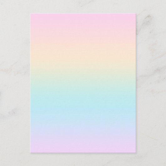 Carte Postale dégradé de couleur pastel (Devant)