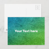Carte Postale Dégradé de couleur vert bleu ombré texture texturé (Devant / Derrière)