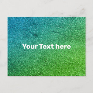 Carte Postale Dégradé de couleur vert bleu ombré texture texturé