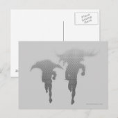 Carte Postale Dégradé de demi-ton Batman et Robin (Devant / Derrière)