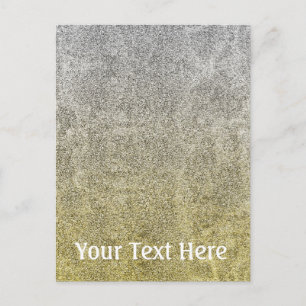 Carte Postale Dégradé de paillettes argent et or tombées