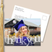 Carte Postale Dégradé de superposition gras Merci