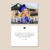 Carte Postale Dégradé de superposition gras Merci