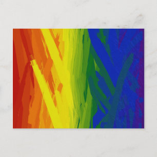 Carte Postale Dégradé des flammes arc-en-ciel
