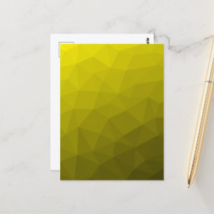 Carte Postale Dégradé ombré géométrique jaune foncé en maille