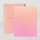 Carte Postale Dégradé rose et rose (Devant / Derrière)