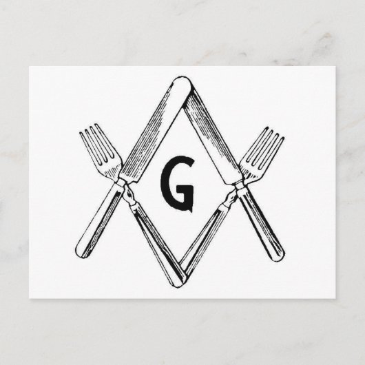 Carte Postale Degré couteau et fourche (Devant)