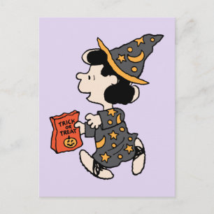 Carte Postale Déguisement de sorcière Lucy pour Halloween Peanut