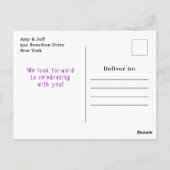 Carte Postale Déguisement Halloween Anniversaire Sorcière Violet (Dos)