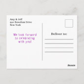 Carte Postale Déguisement Halloween Sorcière Violette Anniversai (Dos)