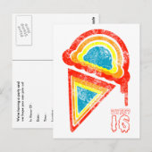 Carte Postale Dégustation de crème glacée sweet sixteen (Devant / Derrière)