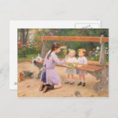 Carte Postale Dégustation de raisins (Devant / Derrière)