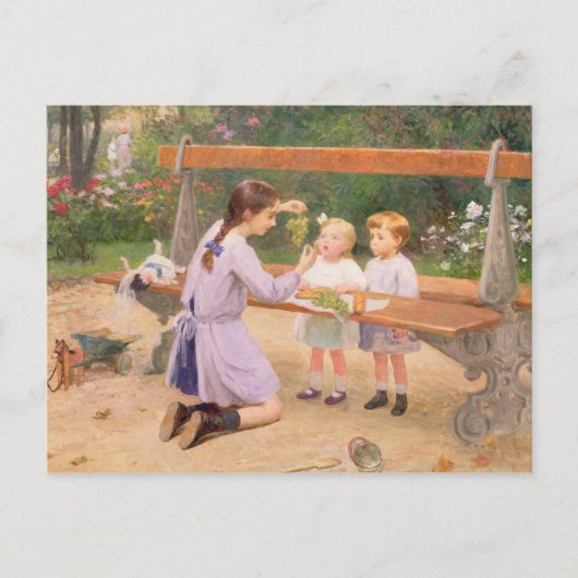 Carte Postale Dégustation de raisins (Devant)