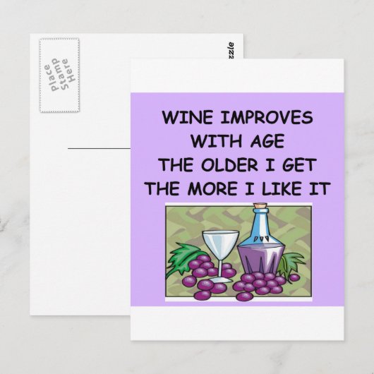Carte Postale dégustation de vin (Devant / Derrière)