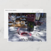 Carte Postale dégustation de vin mendoza (Devant / Derrière)