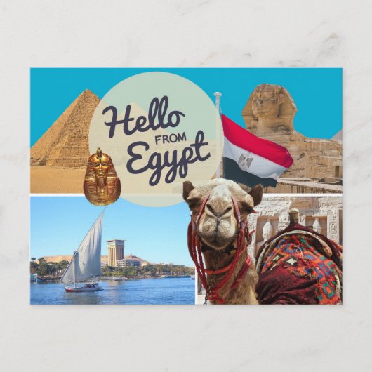 Carte postale d'Égypte Bonjour (Devant)
