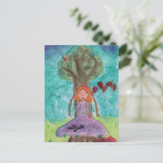 Carte postale "Dehors de moi" (Debout devant)