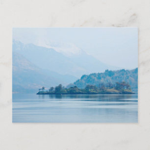 Carte postale d'Eilean Munde sur le Loch Leven, Éc