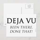 Carte Postale Deja Vu (Devant / Derrière)