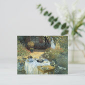 Carte Postale Déjeuner de Claude Monet, impressionnisme Vintage (Debout devant)