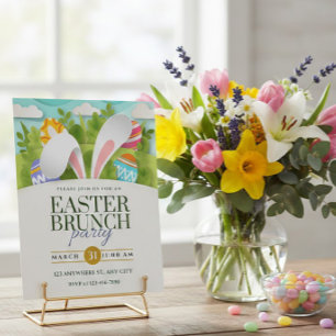Carte Postale Déjeuner de Pâques aux oreilles de lapin – Déjeune
