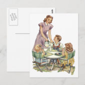 Carte Postale Déjeuner de portion (Devant / Derrière)