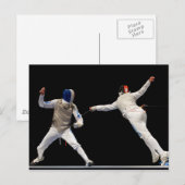 Carte Postale Déjeuner et parade d'escrime olympique (Devant / Derrière)