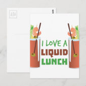 Carte Postale Déjeuner liquide (Devant / Derrière)