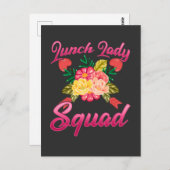 Carte Postale Déjeuner scolaire Lady Squad Cafétéria Femme (Devant / Derrière)