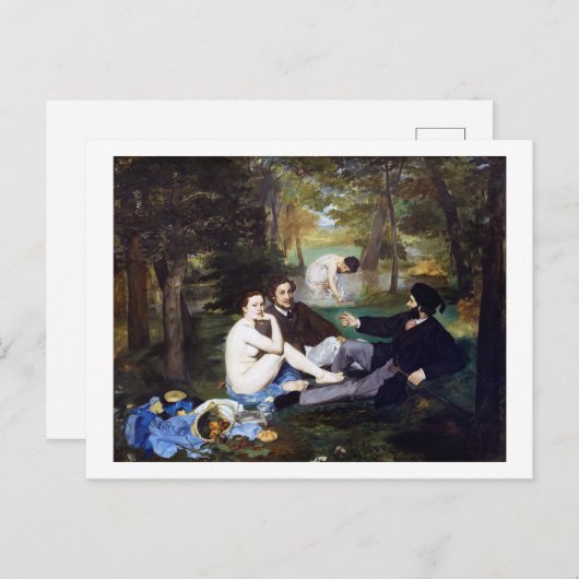 Carte Postale Déjeuner sur l'herbe, Manet (Devant / Derrière)