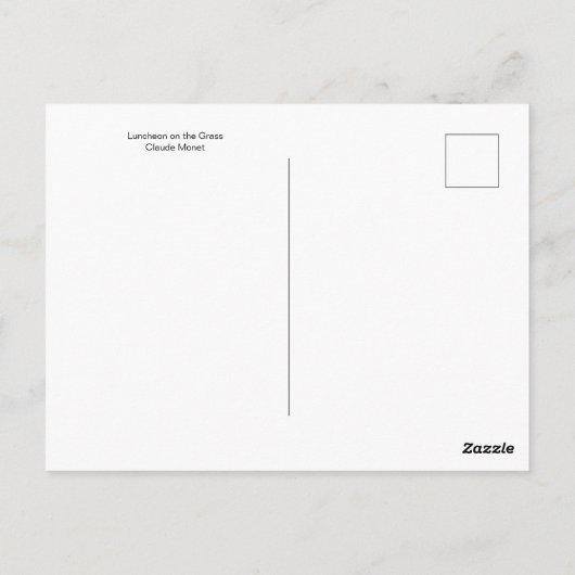 Carte Postale Déjeuner sur l'herbe par Claude Monet Postcard (Dos)