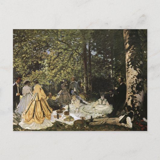 Carte Postale Déjeuner sur l'herbe par Claude Monet Postcard (Devant)