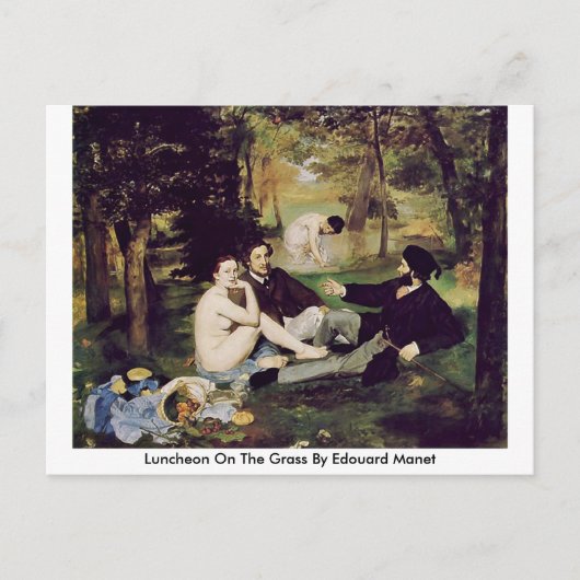Carte Postale Déjeuner Sur L'Herbe Par Edouard Manet (Devant)