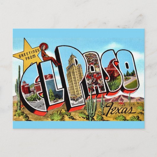 Carte postale d'El Paso TX (Devant)