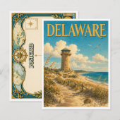 Carte Postale Delaware Cape Henlopen GeoSaga (Devant / Derrière)