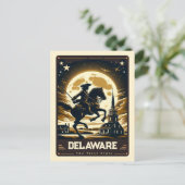 Carte Postale Delaware | Esprit patriotique Vintage (Debout devant)