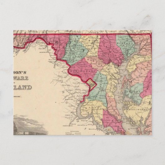 Carte Postale Delaware et Maryland (Devant)
