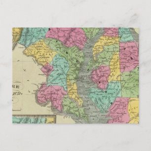 Carte Postale Delaware Et MaryLand