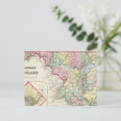 Carte Postale Delaware et Maryland avec District de Columbia (Debout devant)