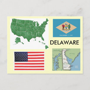 Carte Postale Delaware, États-Unis