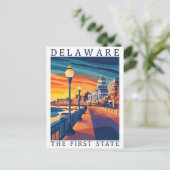 Carte Postale Delaware First State USA Travel Place (Debout devant)