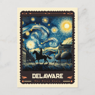 Carte Postale Delaware Inspiré de Vincent Van Gogh