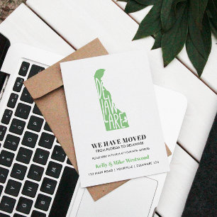 Carte Postale DELAWARE Nous avons déplacé Nouvelle adresse Nouve