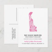 Carte Postale DELAWARE Nous avons déplacé Nouvelle adresse Nouve (Devant / Derrière)