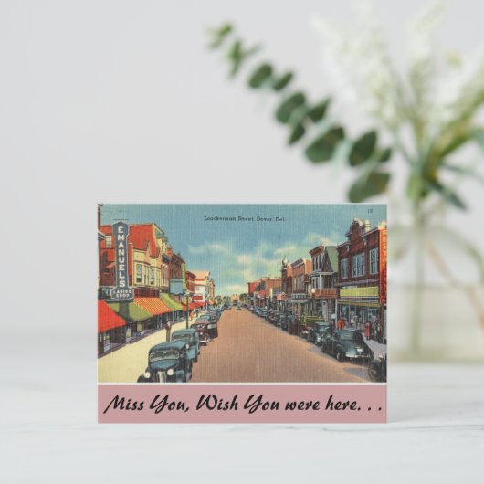 Carte Postale Delaware, rue Loockerman (Debout devant)