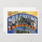 Carte postale Delaware Vintage Big Letters (Devant / Derrière)